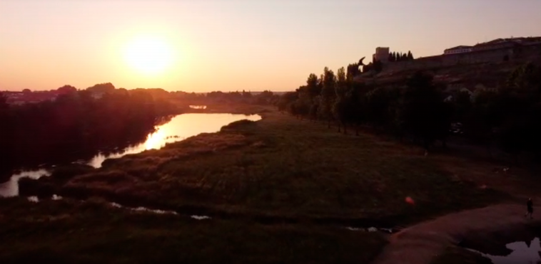 El río Águeda, a su paso por Ciudad Rodrigo