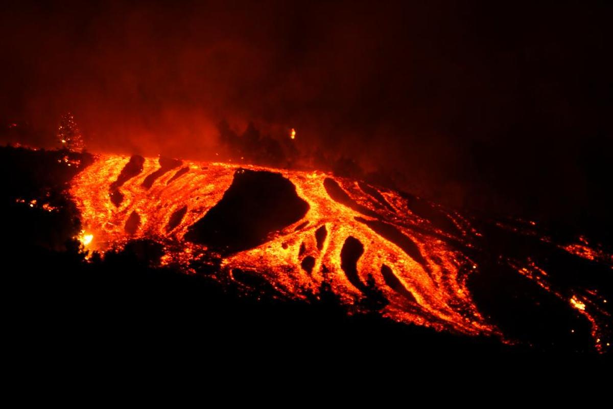 Coladas del volcán de La Palma.