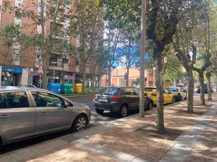 Tramo de la avenida de Portugal donde se produjeron los destrozos.