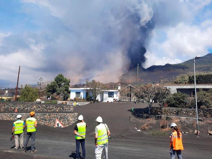 Una imagen de la erupción volcánica de La Palma