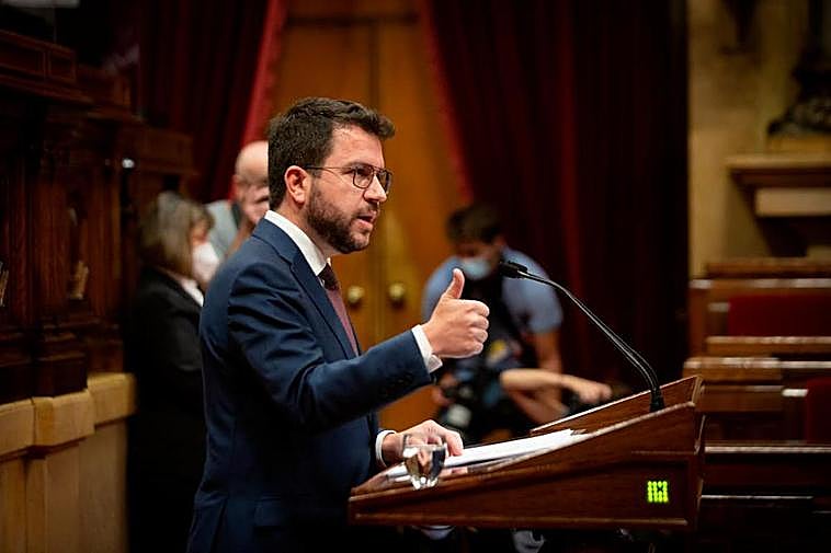 El presidente de la Generalitat, Pere Aragonés.