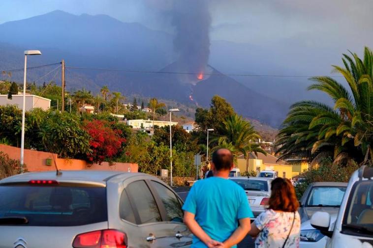 Una imagen de la erupción volcánica en La Palma