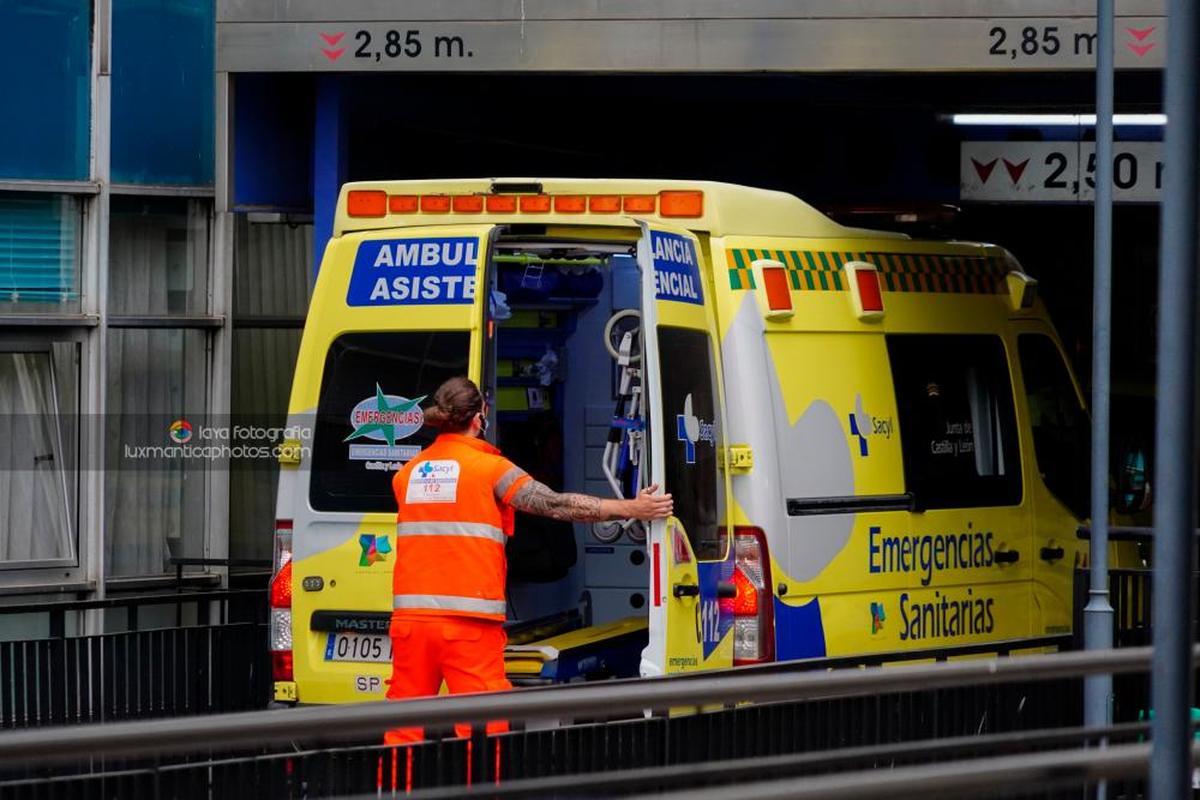 Una ambulancia de soporte vital básico.