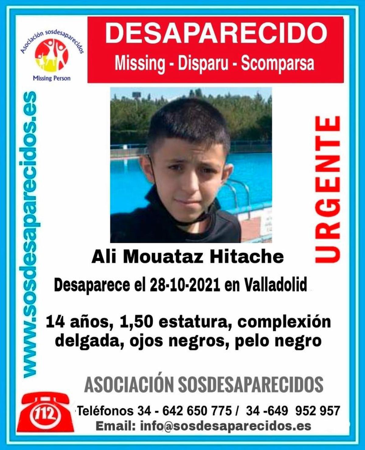 El menor desaparecido en Valladolid.