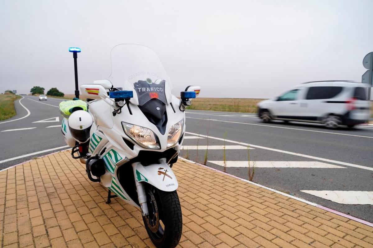 Una moto de la Guardia Civil de Tráfico.