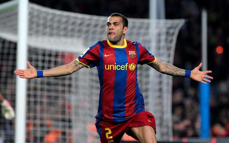 Dani Alves durante su anterior etapa en el Barça