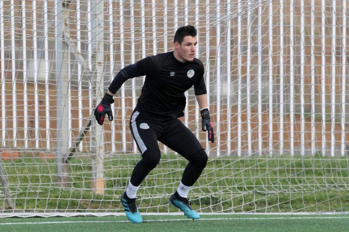 Javi Benítez, portero del Salamanca UDS, durante un entrenamiento