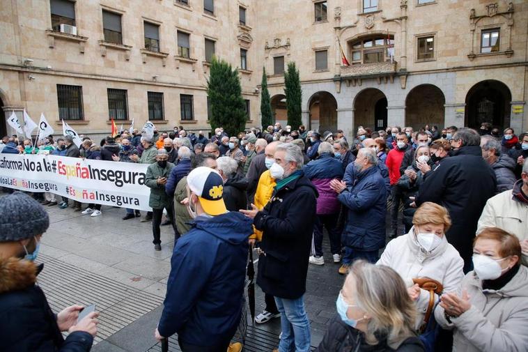 Asistentes a la concentración en Salamanca