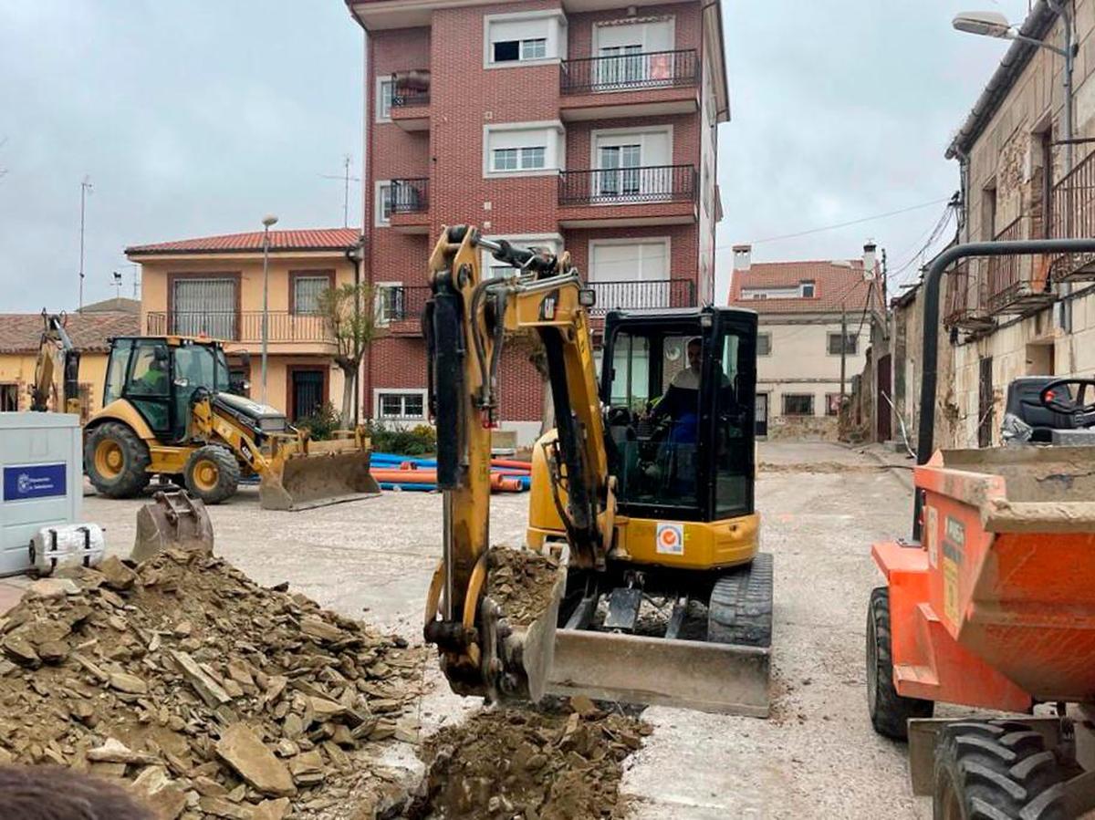 Las obras en la plaza de San Esteban, en marcha