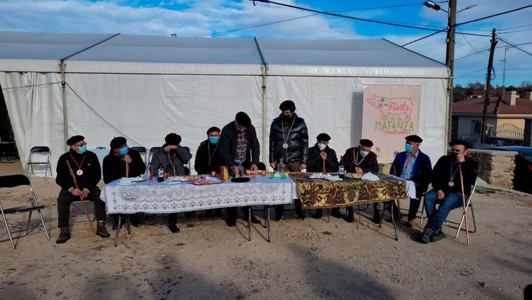 Matanceros en la inauguración de la festividad.