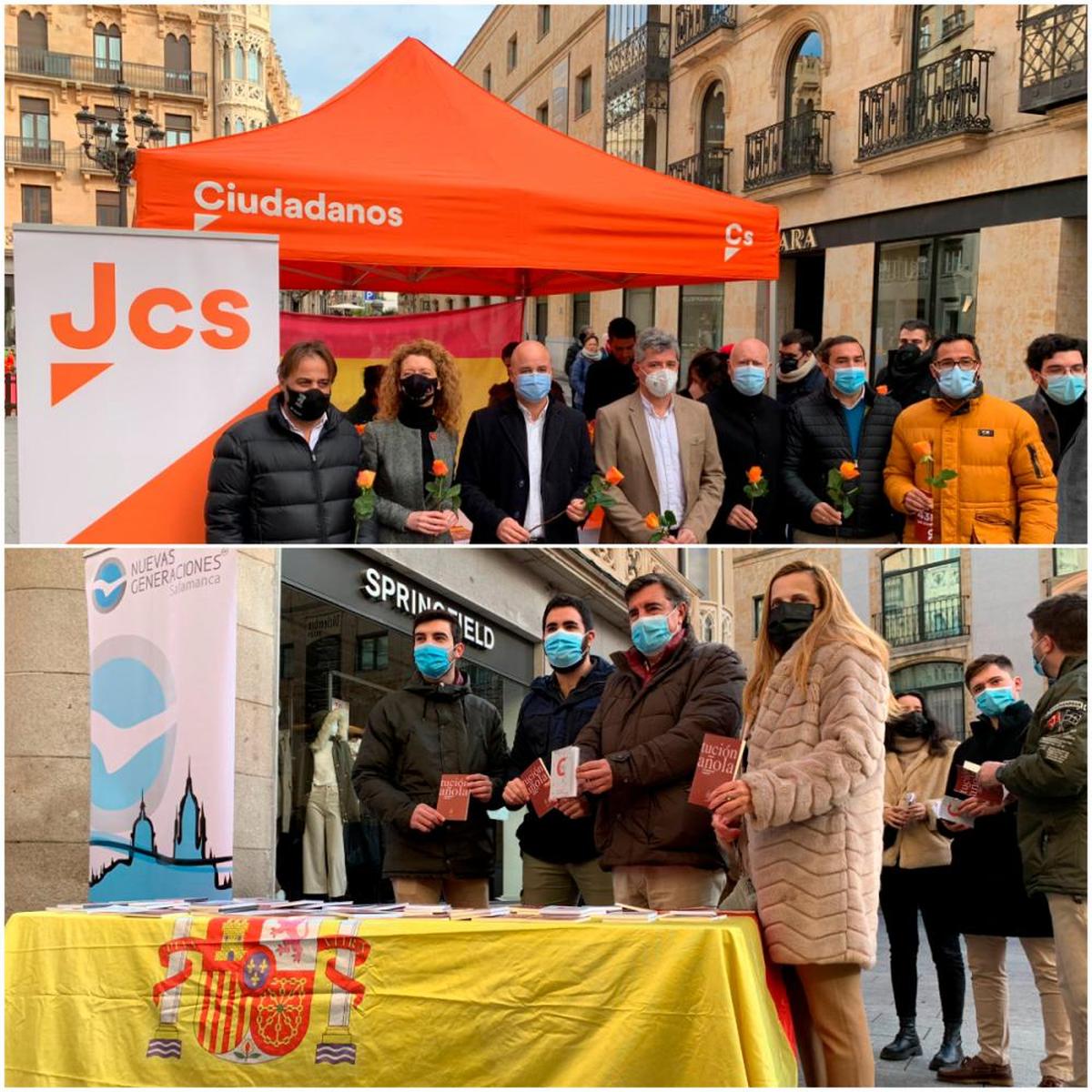 El grupo de Ciudadanos y el Partido Popular de Salamanca.