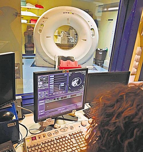 Imagen del PET-TAC que había en el Hospital Clínico de Salamanca.