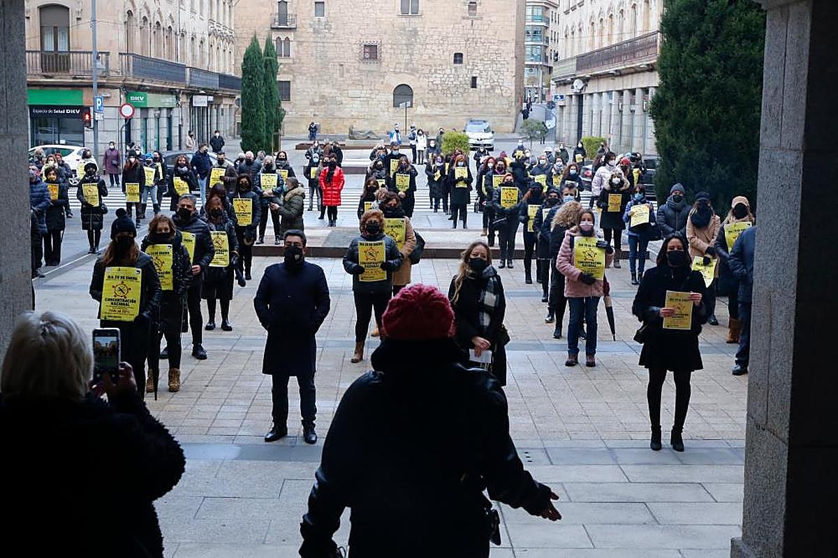 Protesta del colectivo en Salamanca en enero de este año para reivindicar la reducción del IVA.