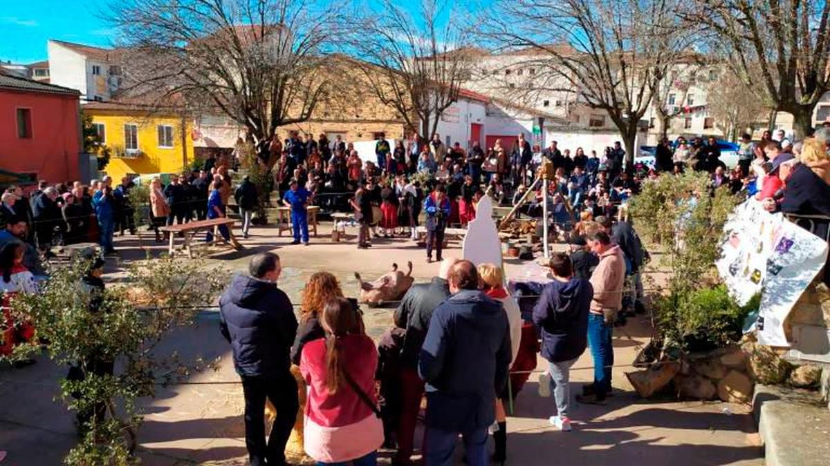 Imagen de una de las jornadas de la matanza celebradas en febrero de 2020 antes del inicio de la pandemia.