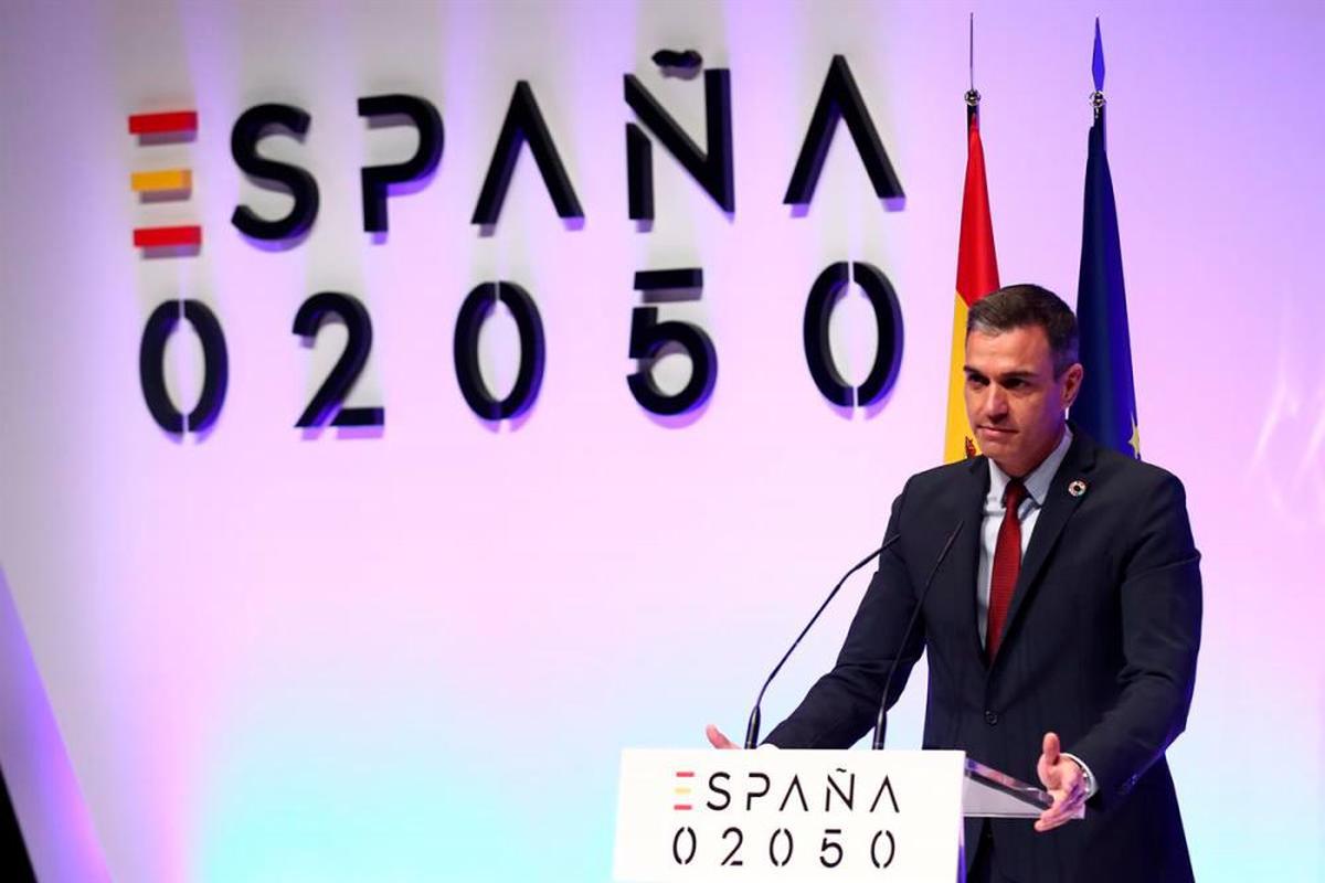 Pedro Sánchez, en la presentación de la Agenda 2050, el pasado mayo.