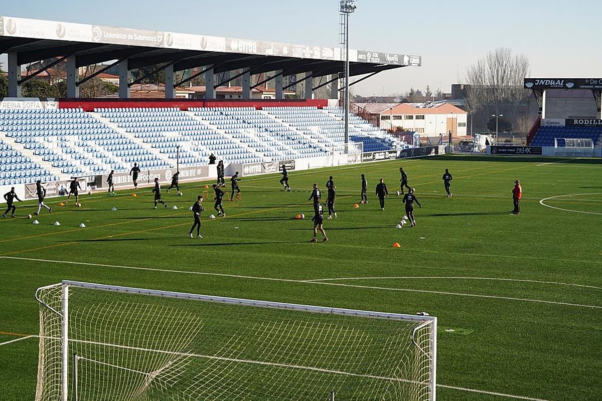 Entrenamiento del Unionistas esta semana en el Reina Sofía.