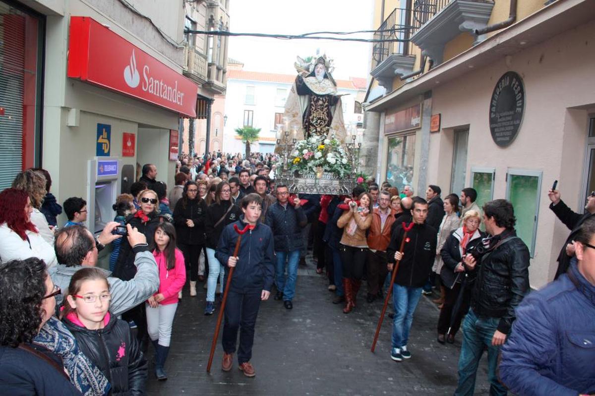 La procesión del final del V Centenario de la Beatificación de Santa Teresa en 2014, el último celebrado.