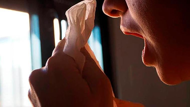 Una persona con alergia.