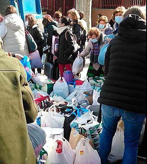 Recogida de material para enviar a Ucrania