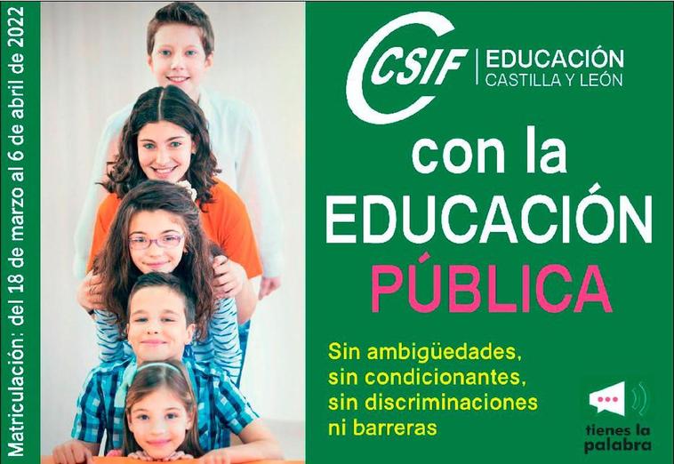 CSIF apuesta por la matriculación de los alumnos para el curso que viene en los centros de educación pública