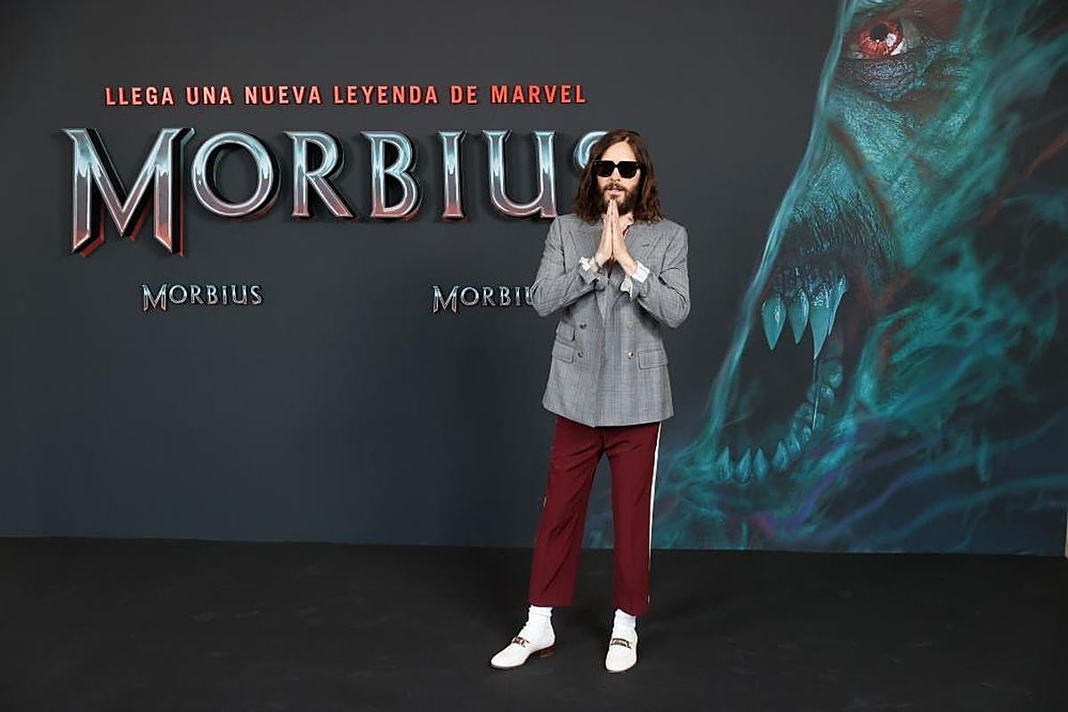 Jared Leto posa ante los medios en la presentación de ‘Morbius’