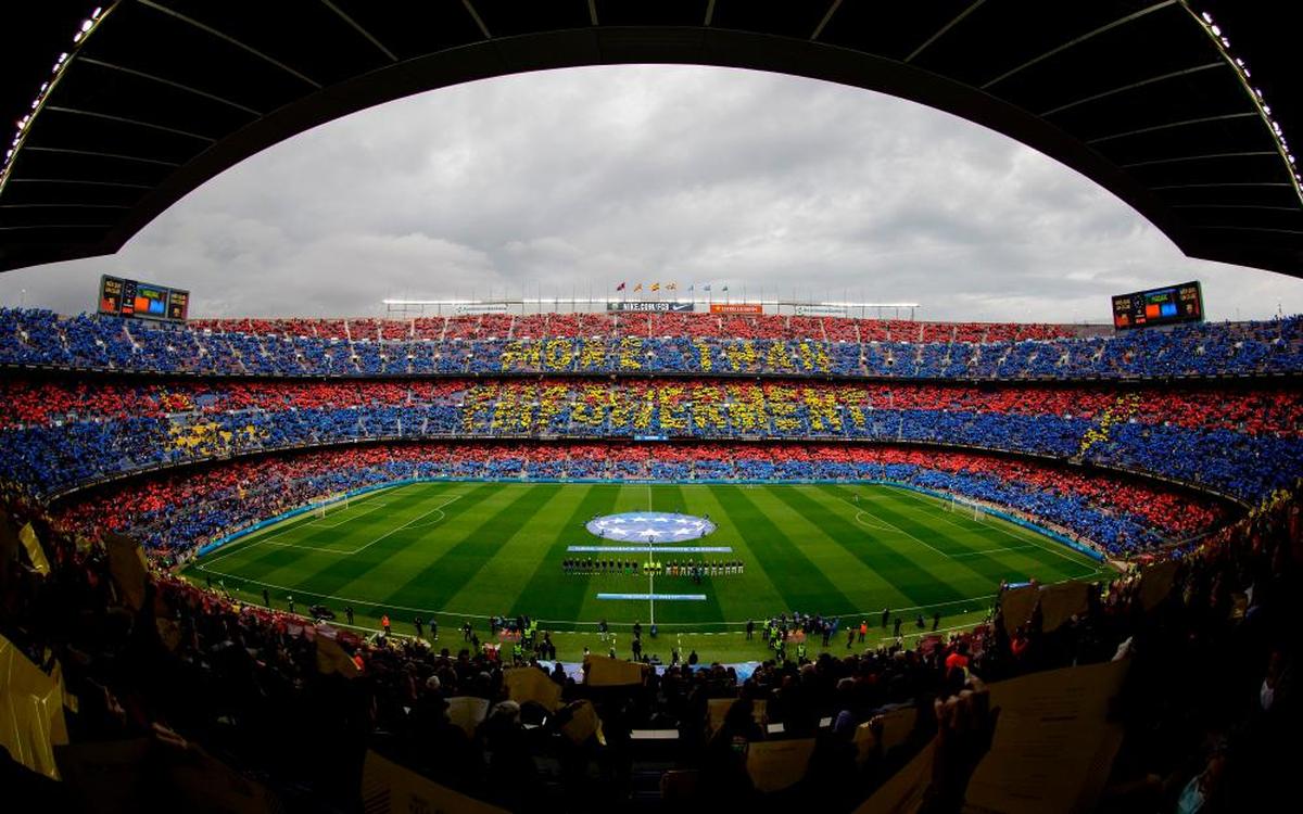 El Camp Nou, a rebosar durante el Barça-Real Madrid femenino