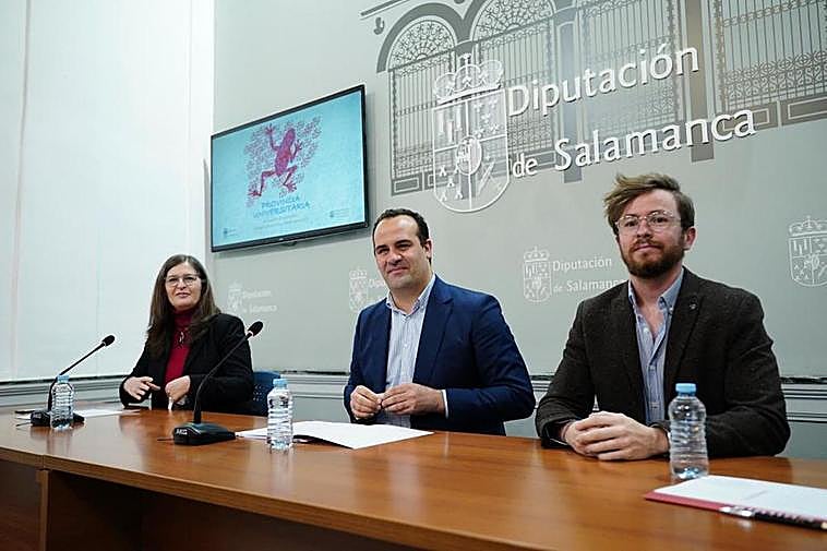 María José Rodríguez, David Mingo y Javier Rubio durante la presentación