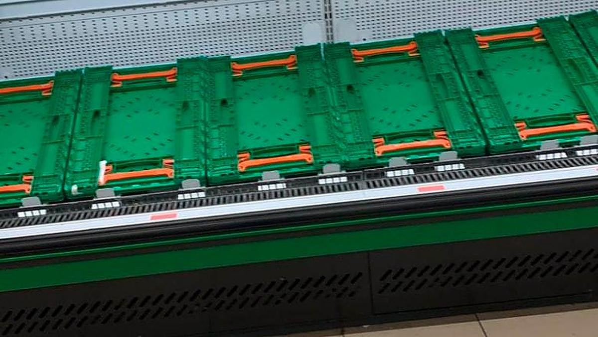 Un supermercado desabastecido.