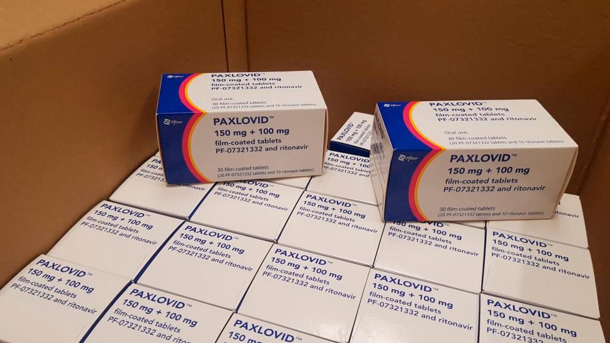 Imagen de las primeras cajas de Paxlovid llegadas a España