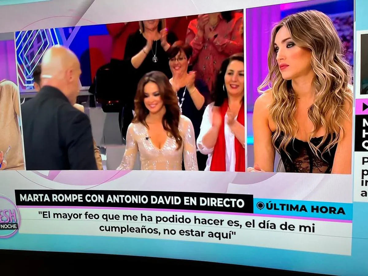 Marta Riesco en televisión.