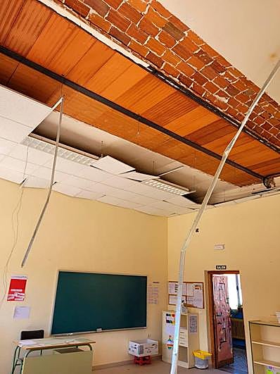 Estado en el que ha quedado el techo afectado.