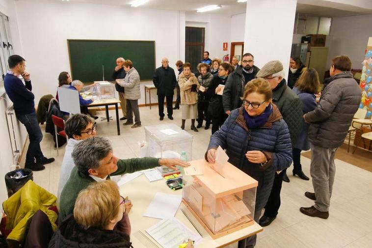 Votación en las últimas elecciones generales celebradas en noviembre de 2019