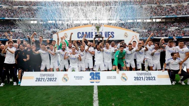El Real Madrid se proclama campeón de Liga con una goleada (4-0)