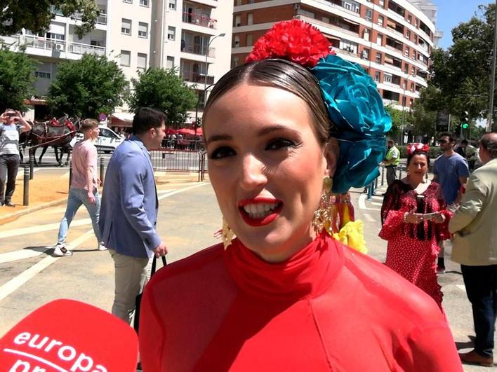 Marta Riesco, en la feria de Abril