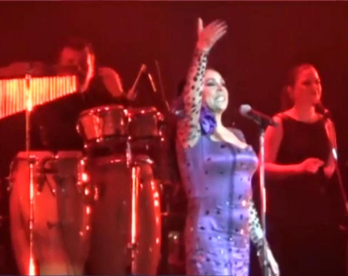 Isabel Pantoja en su concierto en Buenos Aires.