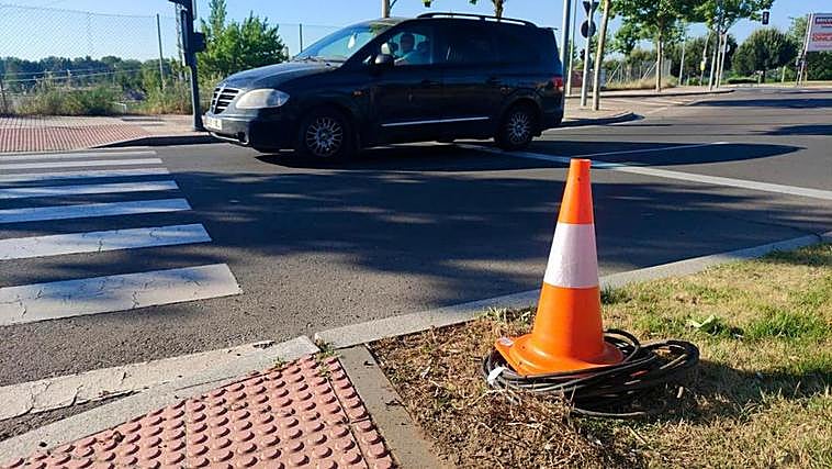 El lugar donde estaba situado el semáforo