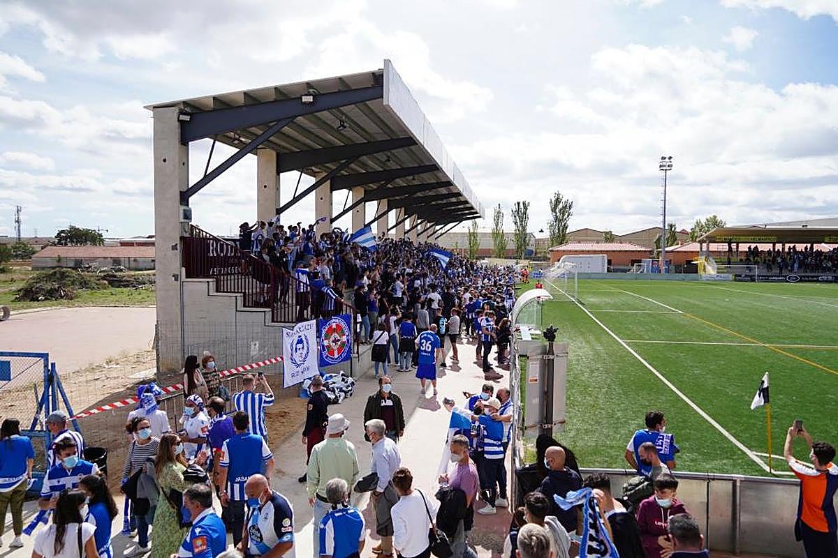 Afición del Depor en el Reina Sofía, uno de los rivales ‘a piori’ para el Unionistas.