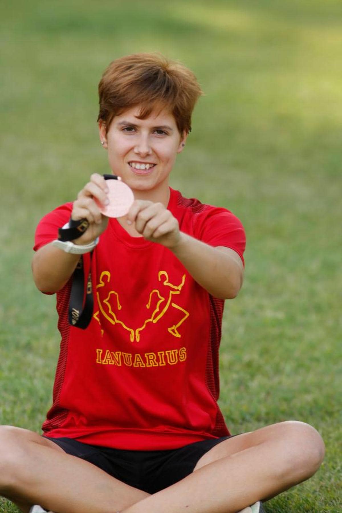 Marina Sillero con una medalla nacional