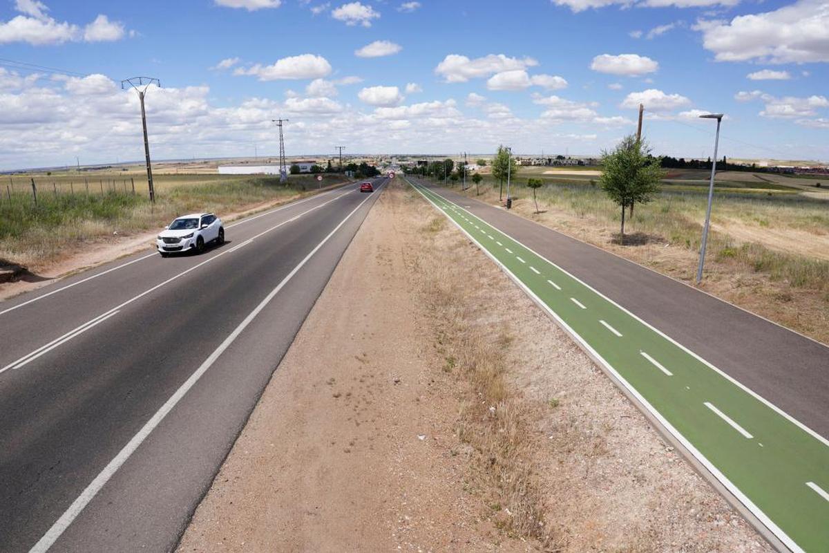 La carretera SA-11, junto a la que se desarrollará parte del proyecto financiado con fondos europeos.