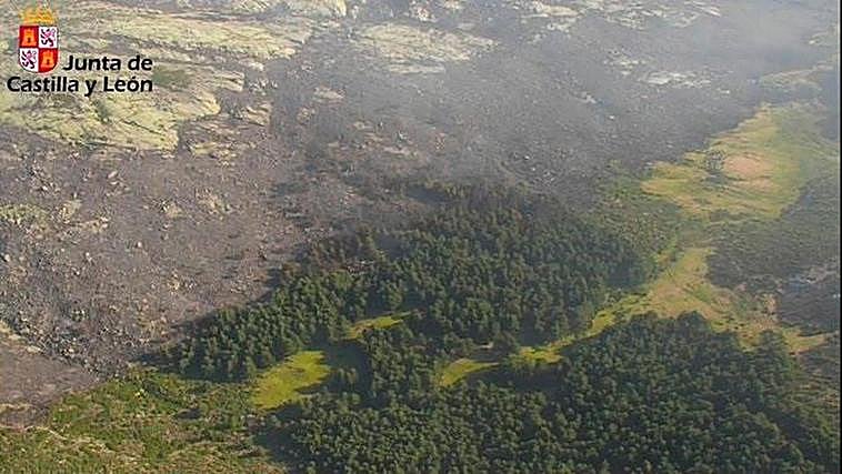 Zona afectada en San Esteban del Valle (Ávila).