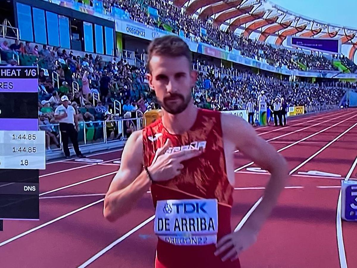 Álvaro de Arriba, en los instantes previos a la salida.