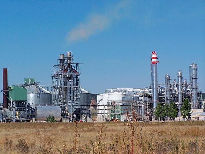 Planta de bioetanol en Babilafuente, uno de las empresas que más exporta de Salamanca