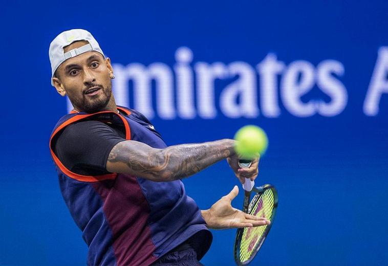 Nick Kyrgios en su partido contra el ruso Karen Khachanov en el US Open.