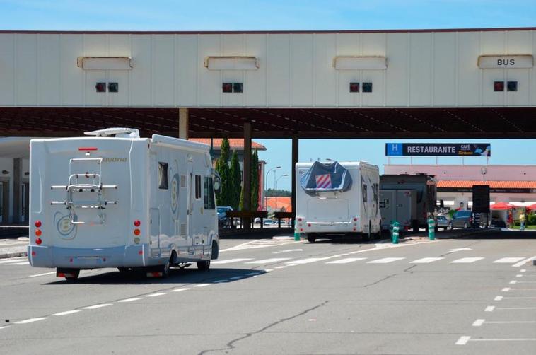 Peaje en la frontera de Fuentes de Oñoro con Portugal.