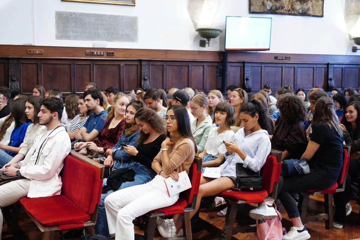 Estudiantes Erasmus recibidos por la Universidad de Salamanca a comienzos del mes de septiembre.