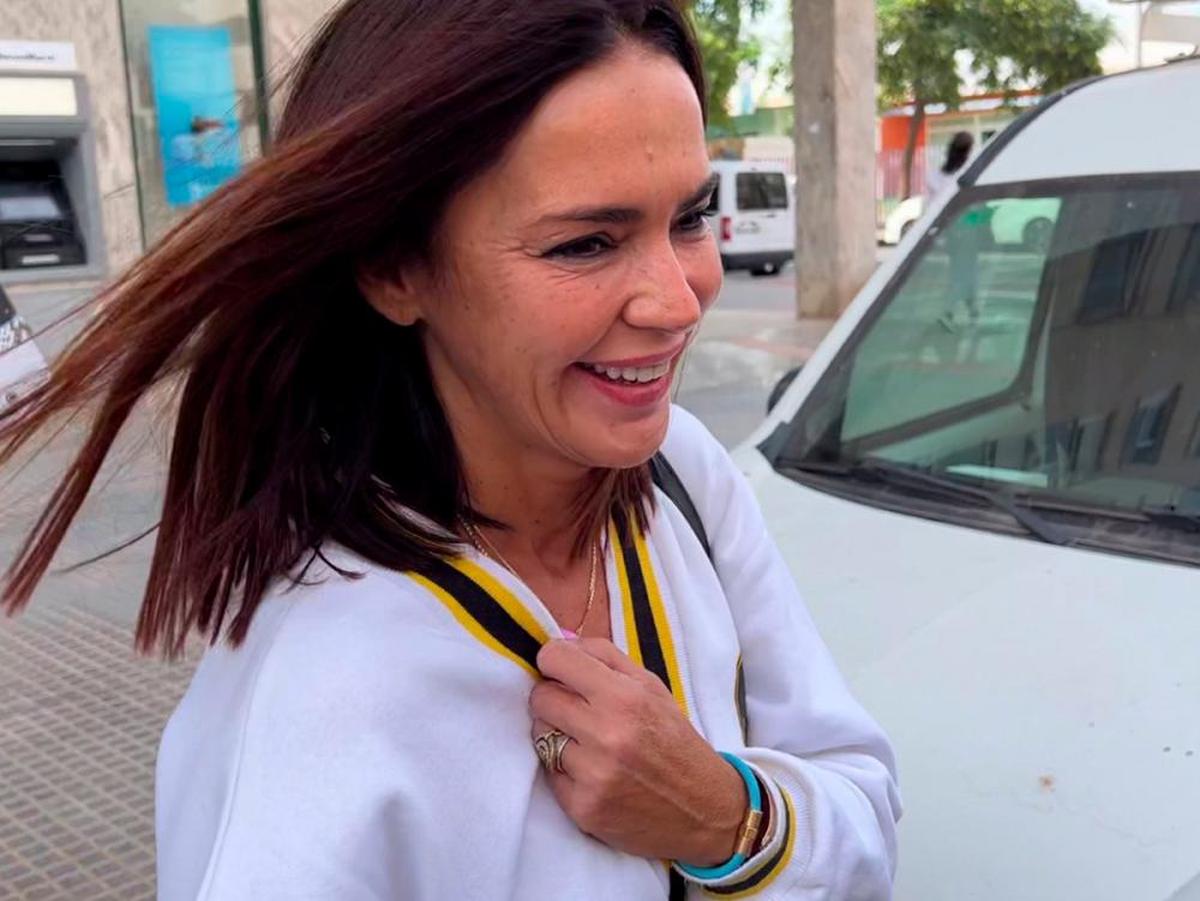 Olga Moreno, al ser por preguntado por la prensa.