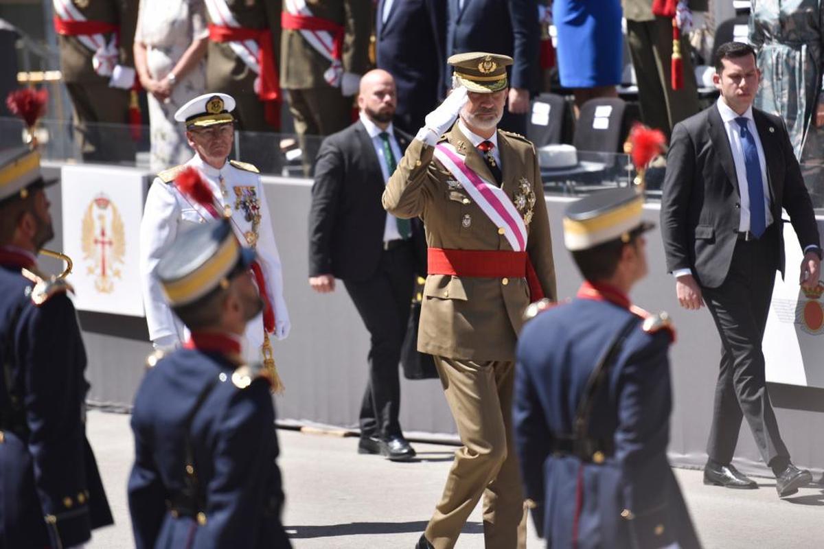 El Rey Felipe VI durante el acto central conmemorativo del “Día de las Fuerzas Armadas”