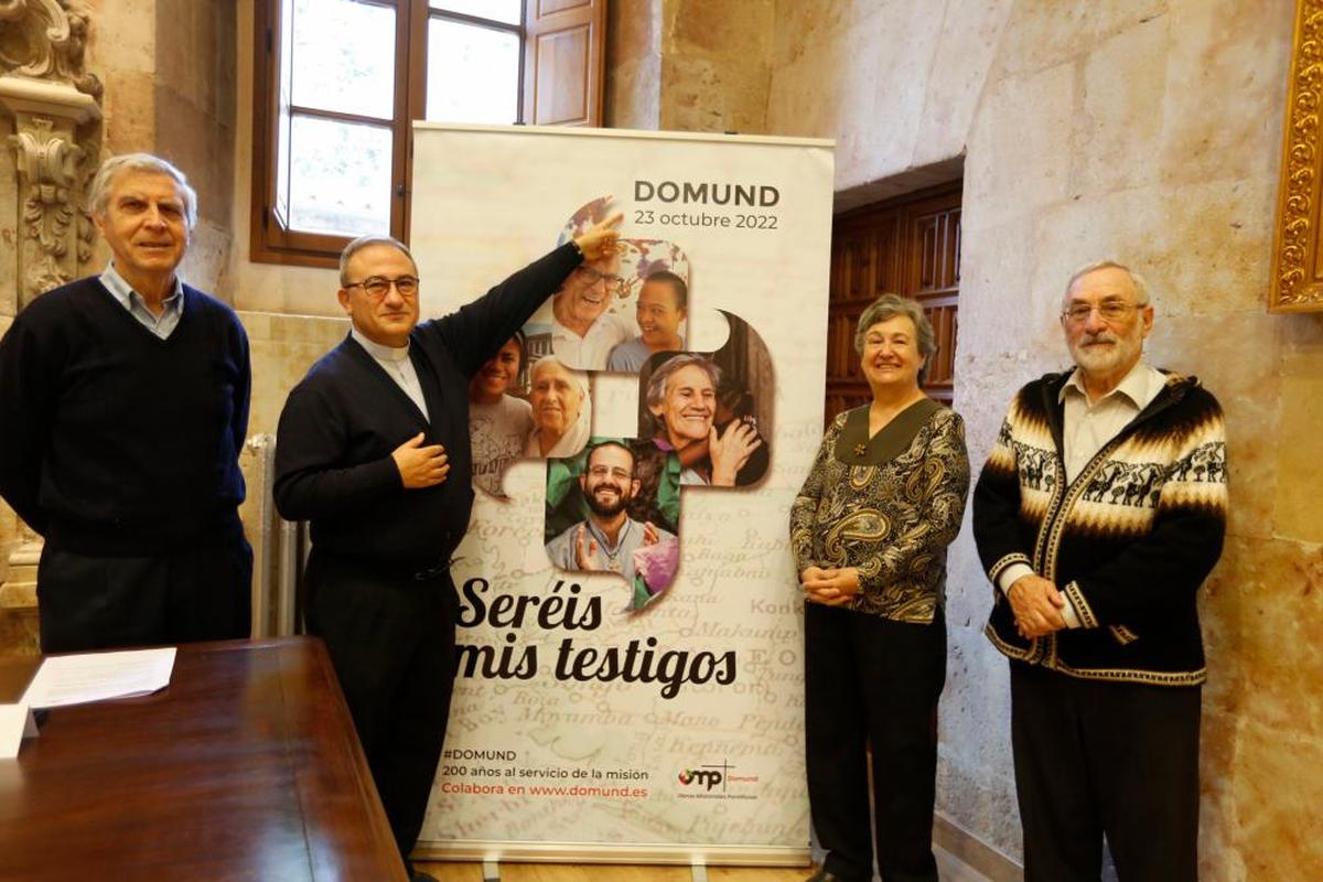 Jesús Bayo, José Miguel González, Ana Gómez y Valentín Sánchez en la presentación del Domund