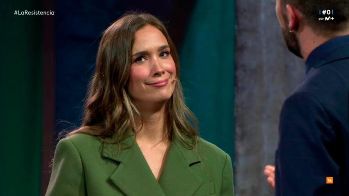 María Pombo, durante su entrevista en ‘La Resistencia’.