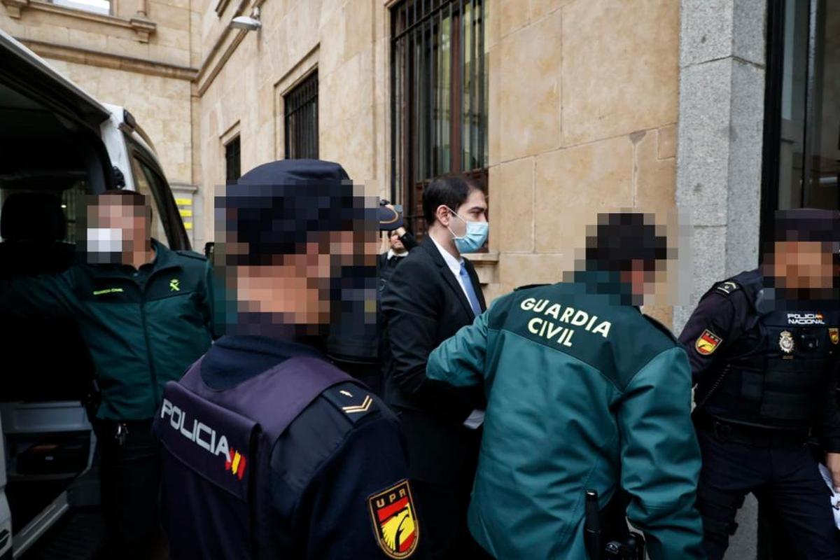 El ‘pistolero de Garrido’, a su llegada este martes a la Audiencia Provincial de Salamanca.